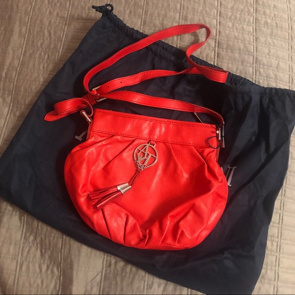 armani jeans red bag